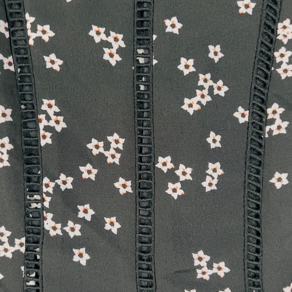 ASOS Design Mini Dress Star Print Ladder Ruffle Trim 1/2 Sleeve Mock Neck Size 2 - Picture 4 of 11